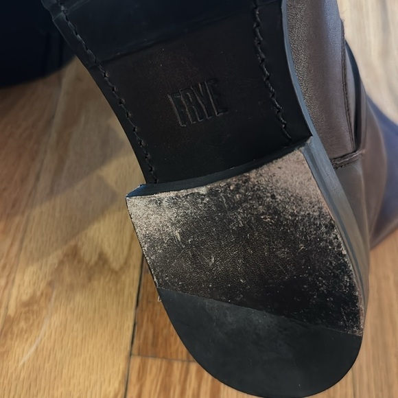 Frye sz 8.5 B Natalie Short Engineer brown boots great pre owned condition - Picture 8 of 10